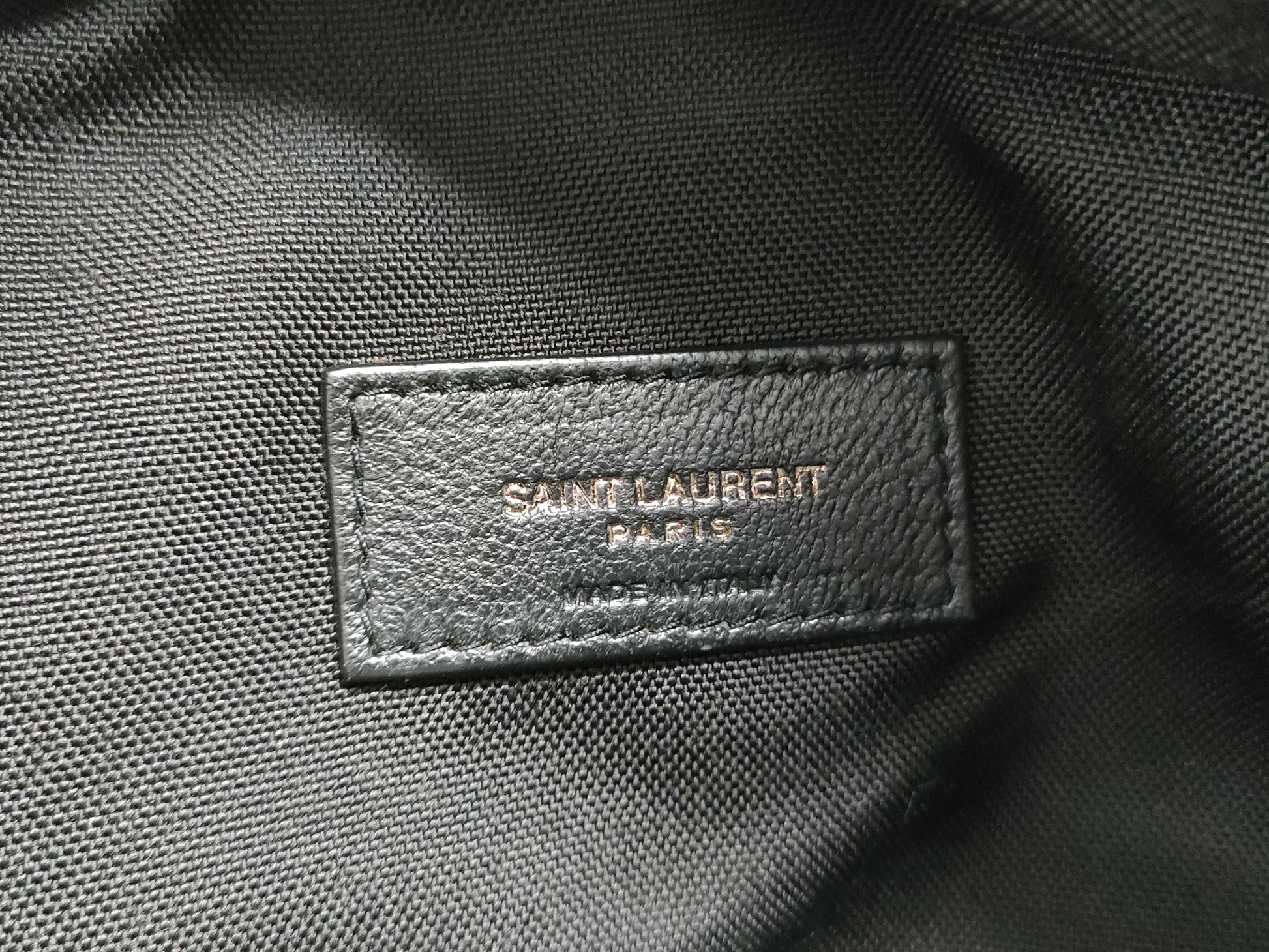 (10460_0313) SAINT LAURENT Body Bag Nylon Black Waist Bag