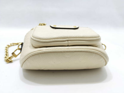 LOUIS VUITTON Monogram Empreinte LOUIS_VUITTON M83275 Mini Bum Bag with IC Dust Bag and Strap Pouch