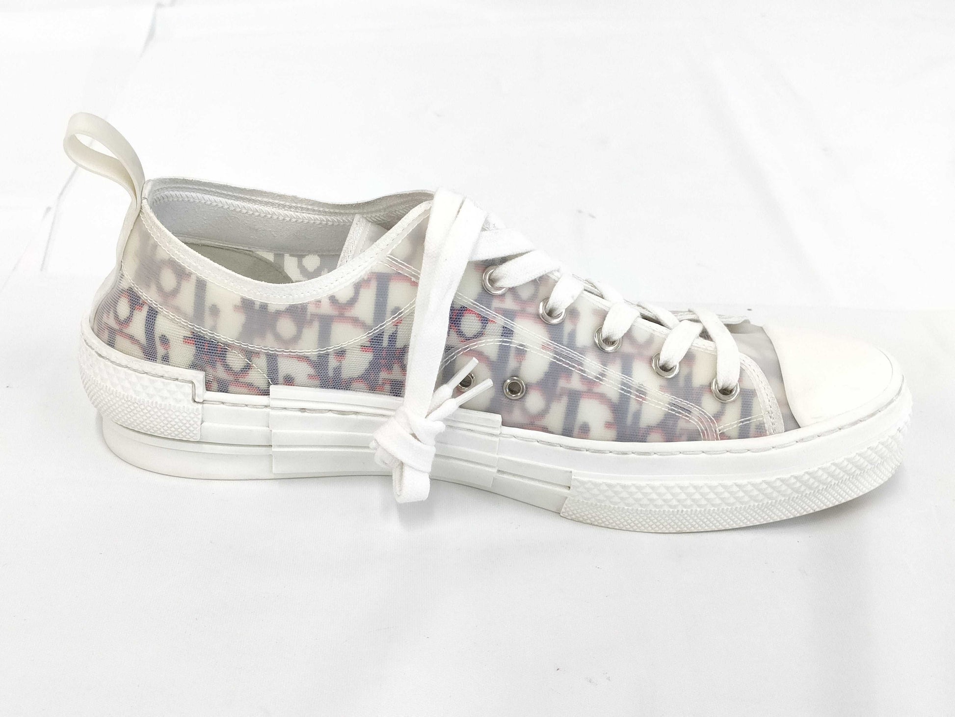 (10462_0336) Dior Dior B23 Low Top Sneakers Red/Blue Oblique Size 42 Sneakers