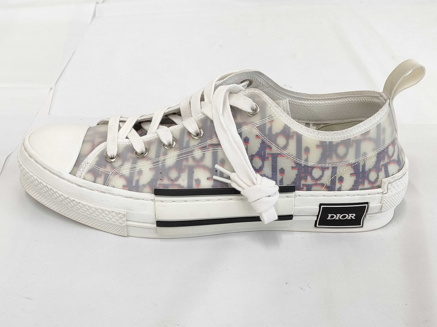 (10462_0336) Dior Dior B23 Low Top Sneakers Red/Blue Oblique Size 42 Sneakers