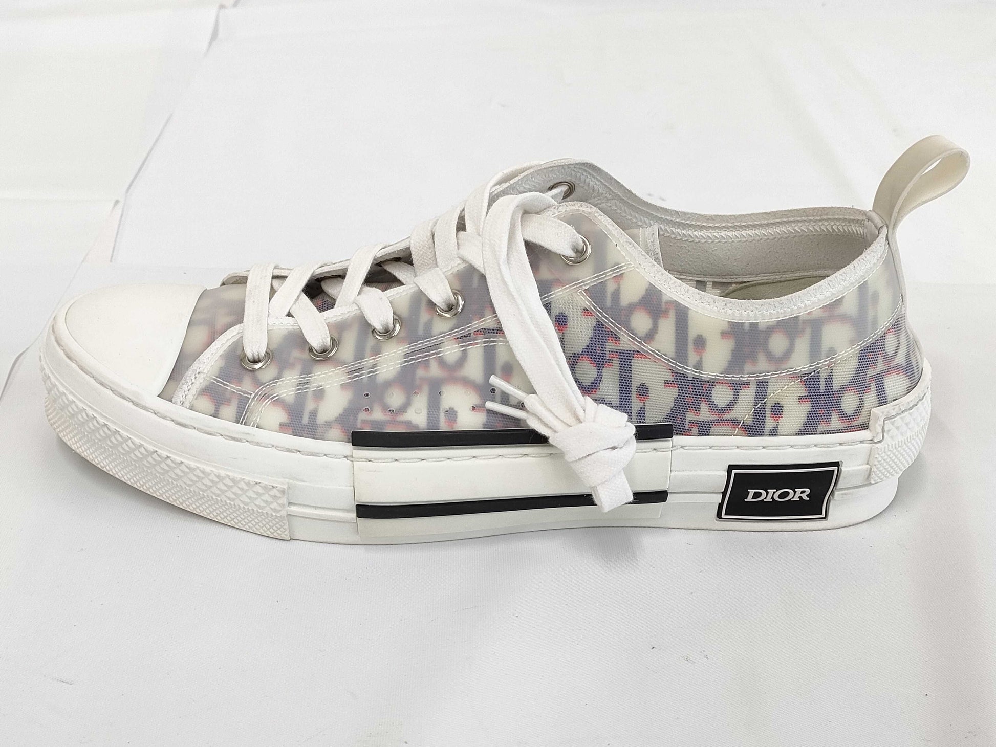 (10462_0336) Dior Dior B23 Low Top Sneakers Red/Blue Oblique Size 42 Sneakers