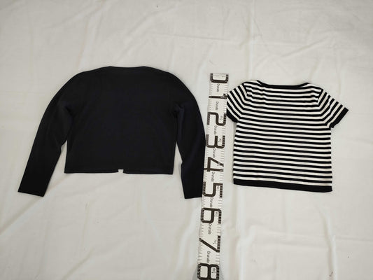 (10462_0279) FOXEY FOXEY Foxy Tagged 2025SS 45332 Knit Twin Parisian Border 2WAY Navy x White 40 Other Apparel
