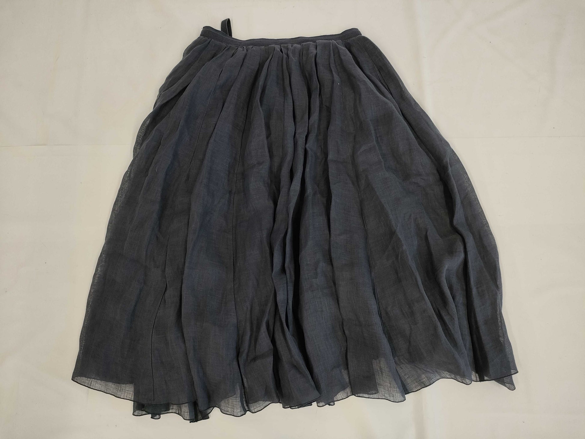 (10462_0281) FOXEY FOXEY Foxy Tagged 2025SS 45358 Skirt Rossy Linen Midnight Blue 40 Skirt