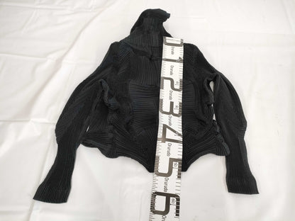 (10462_0175) ISSEY MIYAKE ISSEYMIYAKE Issey Miyake IM84FD541 Pleated Steam Stretch Jacket 3D Steam Black 2 Jacket