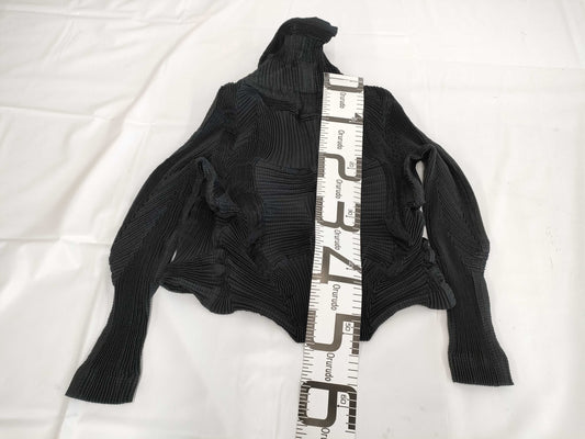 (10462_0175) ISSEY MIYAKE ISSEYMIYAKE Issey Miyake IM84FD541 Pleated Steam Stretch Jacket 3D Steam Black 2 Jacket