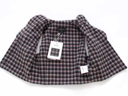 (10462_0112) CHANEL 21B Cropped Wool Tweed Sleeveless Jacket 34 Vest