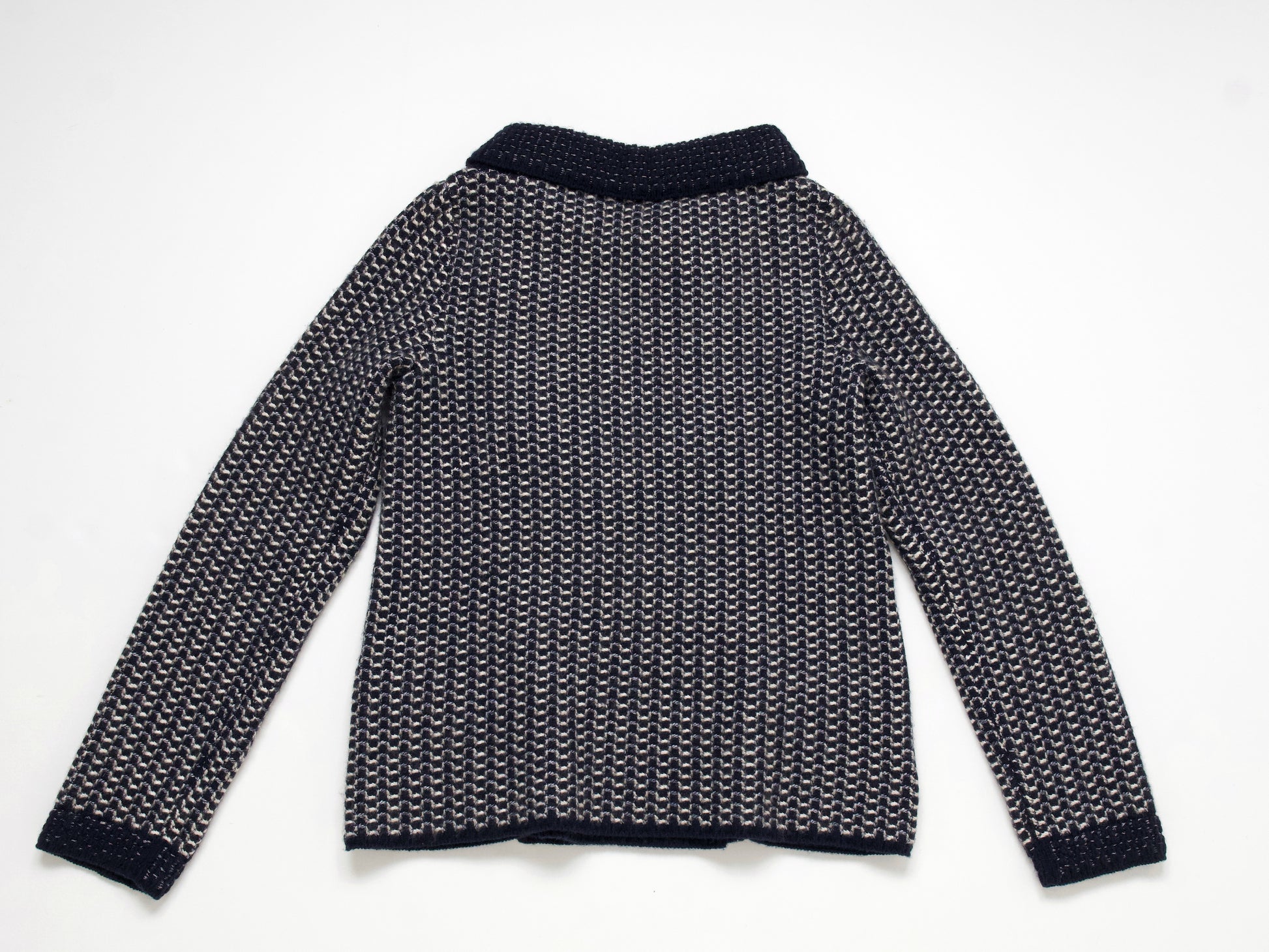 (10462_0111) CHANEL 12A Thick Cashmere Knit Jacket 38 Cardigan
