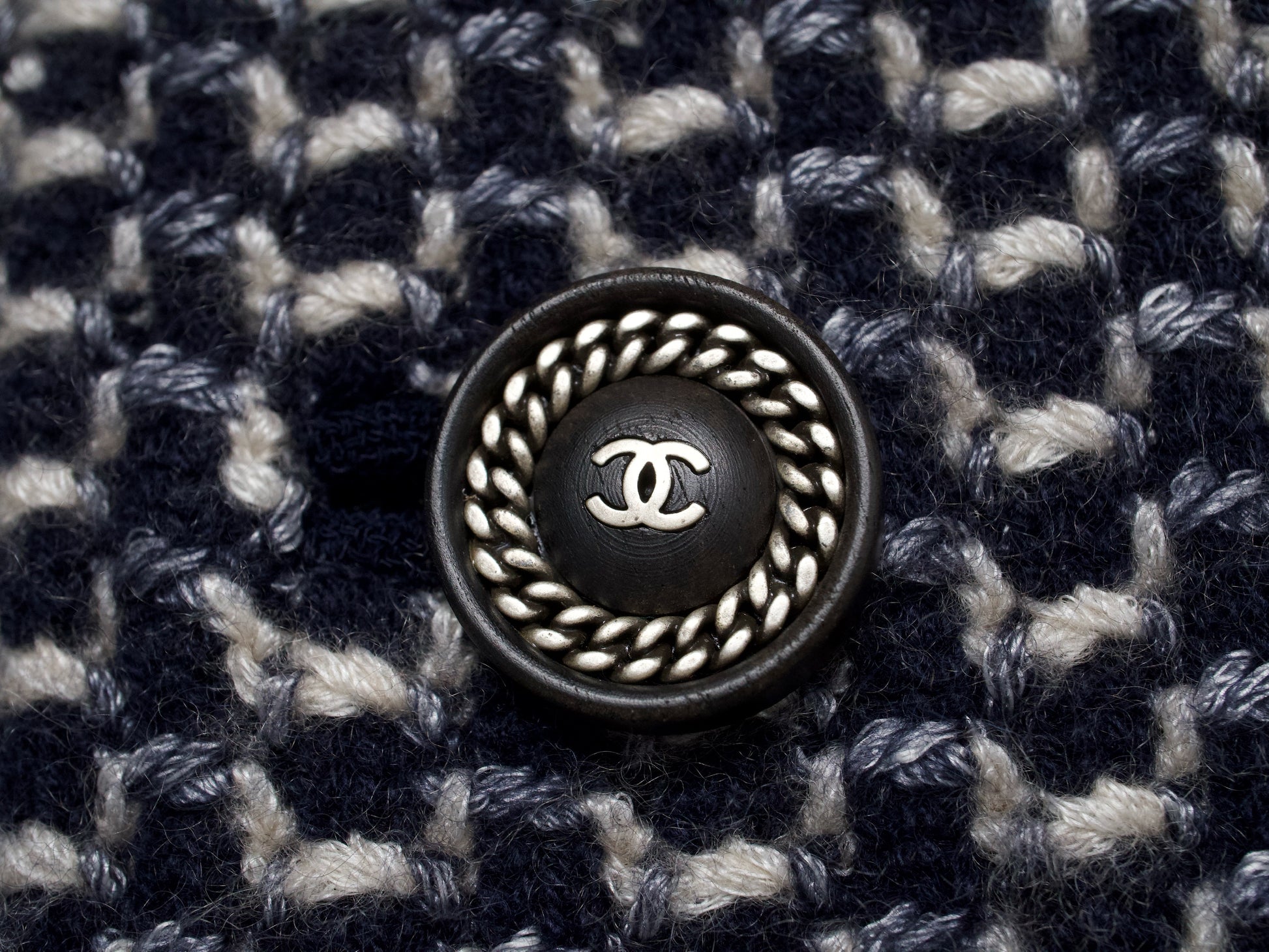 (10462_0111) CHANEL 12A Thick Cashmere Knit Jacket 38 Cardigan