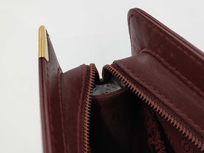 (10460_0123) Cartier Bordeaux Clutch Bag Second Bag