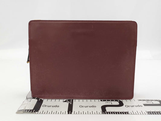 (10460_0123) Cartier Bordeaux Clutch Bag Second Bag
