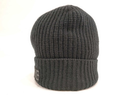(10462_0188) CELINE Knit Hat Black/Wool/Lambskin Other Apparel