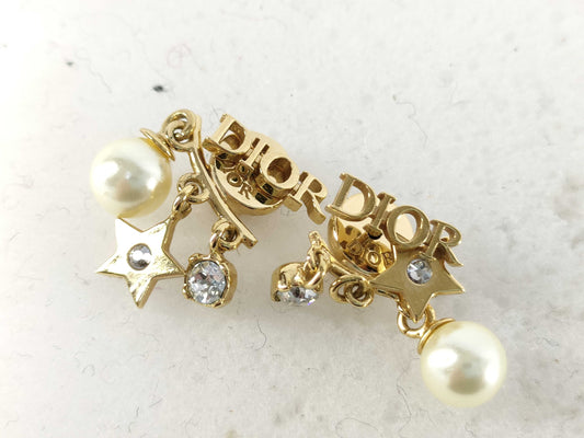 (10461_0335) Dior Dior Logo Pearl Earrings Earrings