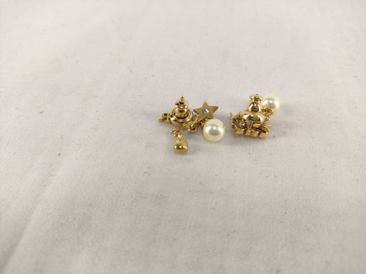 (10461_0335) Dior Dior Logo Pearl Earrings Earrings