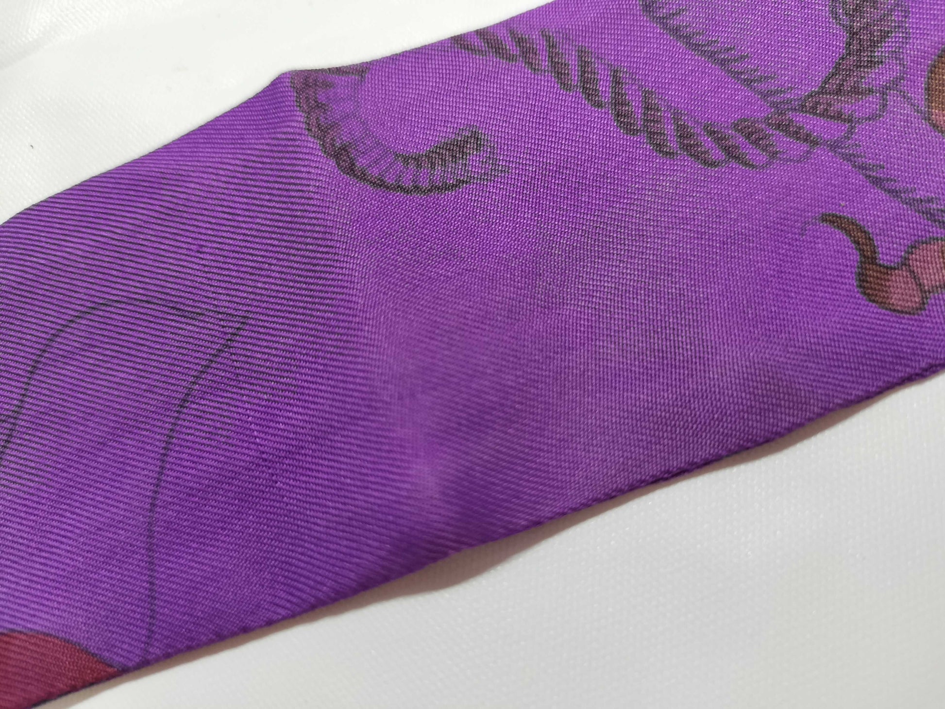 (10462_0107) HERMES Twily Twily Purple Scarf