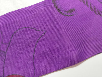 (10462_0107) HERMES Twily Twily Purple Scarf