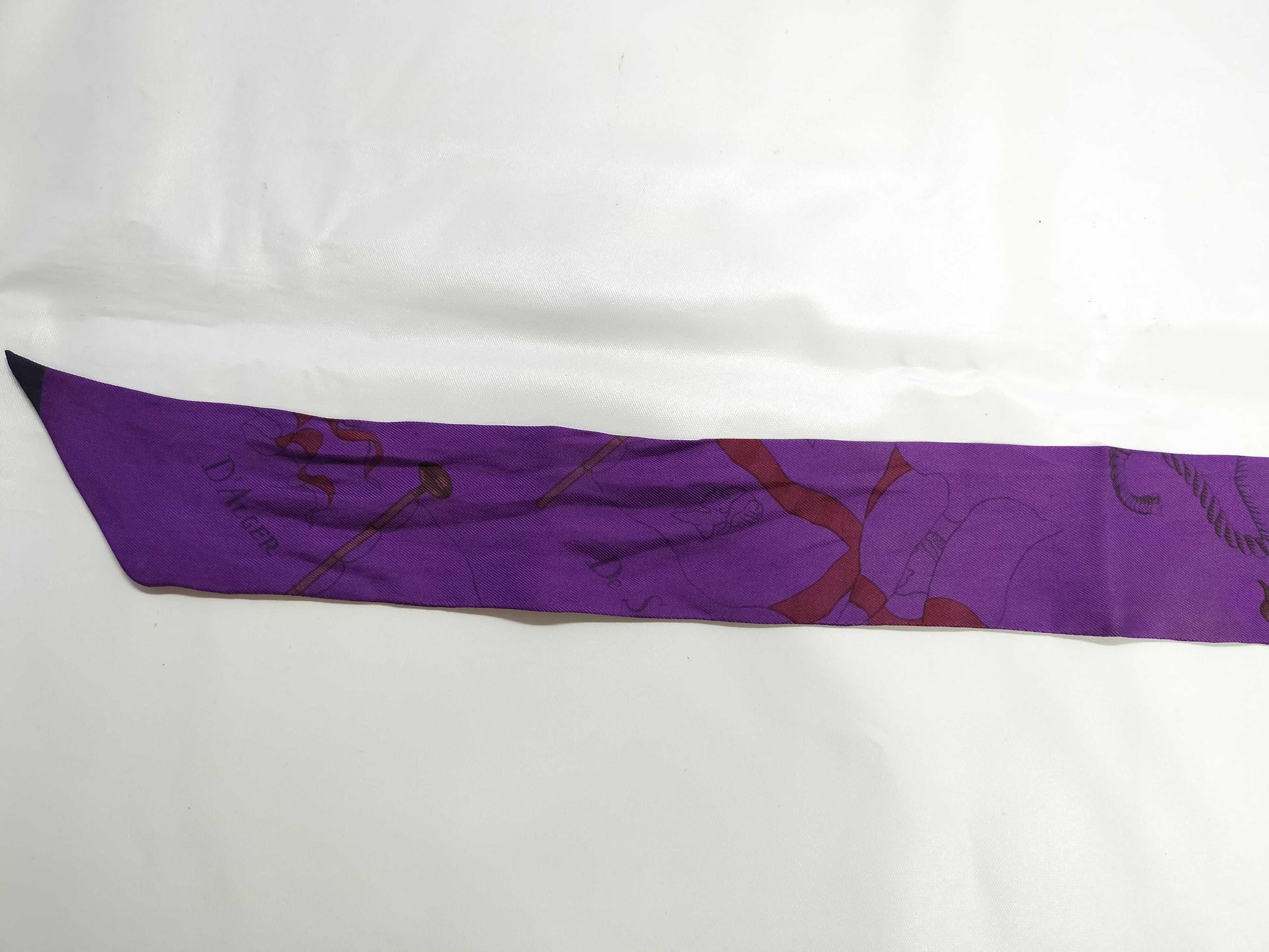 (10462_0107) HERMES Twily Twily Purple Scarf
