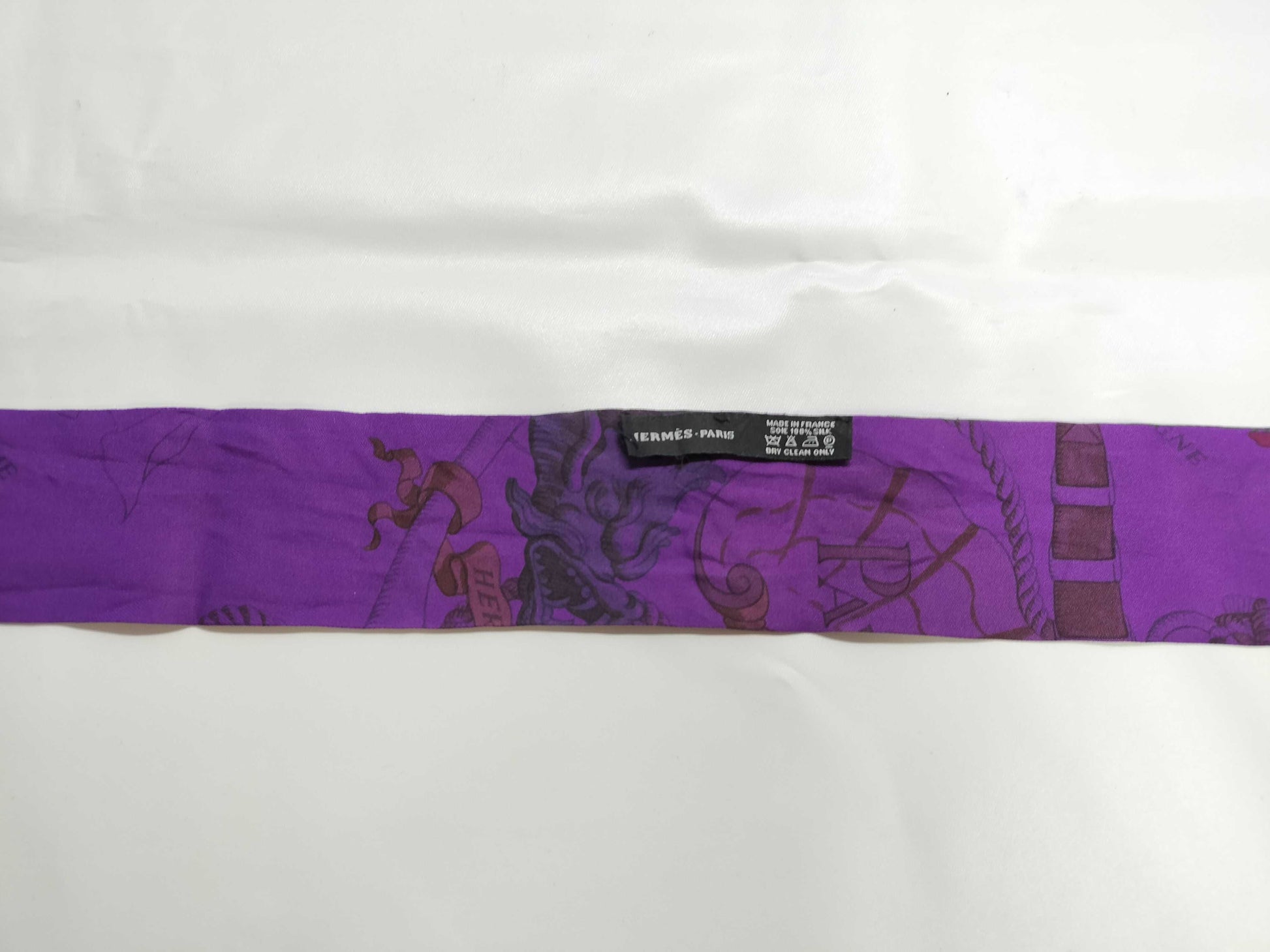 (10462_0107) HERMES Twily Twily Purple Scarf