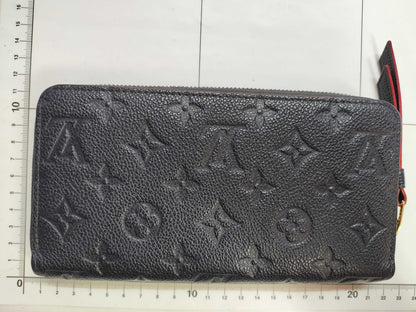 LOUIS VUITTON Monogram Empreinte Zippy Wallet in Marine Rouge M62121 RFID Verified Wallet