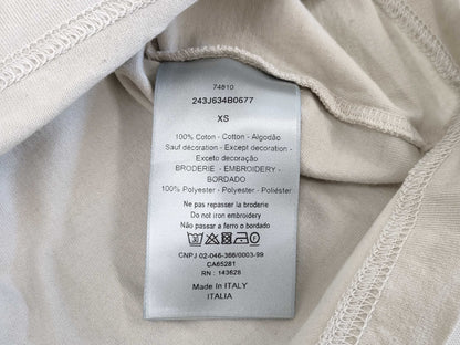(10462_0346) Dior Dior 1947 Logo Embroidered Pocket T-Shirt 243J634B0677 Light Grey Size XS T-Shirt