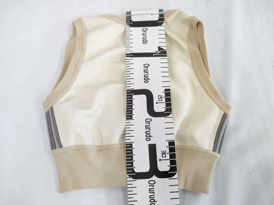 (10462_0009) LOUIS VUITTON 23 Year Old Zip-Up Sleeveless Cropped Top Beige Size XS Top