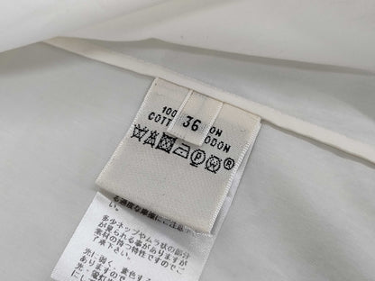 (10462_0063) HERMES Cotton Sleeveless Blouse White Size 36 Tops