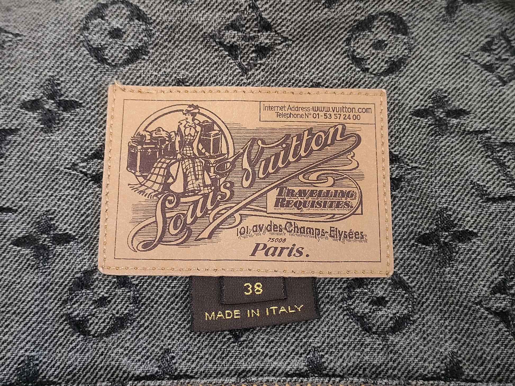 (10462_0016) LOUIS VUITTON Louis Vuitton Denim Monogram Jacket Size 38 Jacket