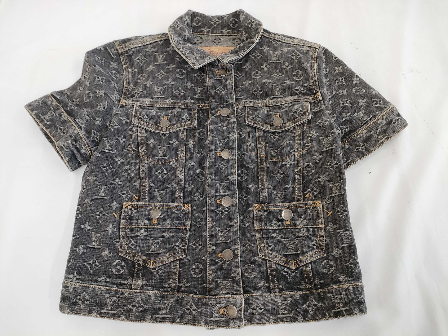 (10462_0016) LOUIS VUITTON Louis Vuitton Denim Monogram Jacket Size 38 Jacket