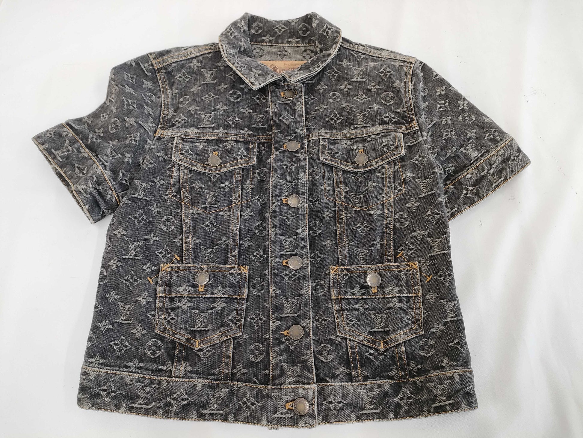 (10462_0016) LOUIS VUITTON Louis Vuitton Denim Monogram Jacket Size 38 Jacket