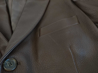 (10462_0048) HERMES Deerskin Leather Jacket Storage Garment 46 Jacket