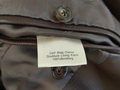 (10462_0048) HERMES Deerskin Leather Jacket Storage Garment 46 Jacket