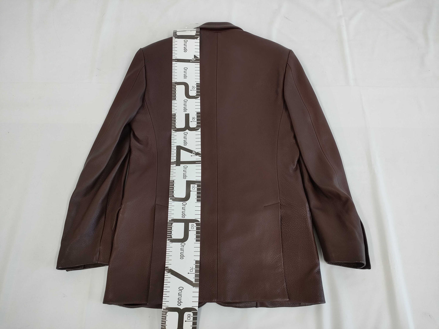 (10462_0048) HERMES Deerskin Leather Jacket Storage Garment 46 Jacket