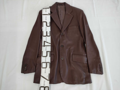 (10462_0048) HERMES Deerskin Leather Jacket Storage Garment 46 Jacket