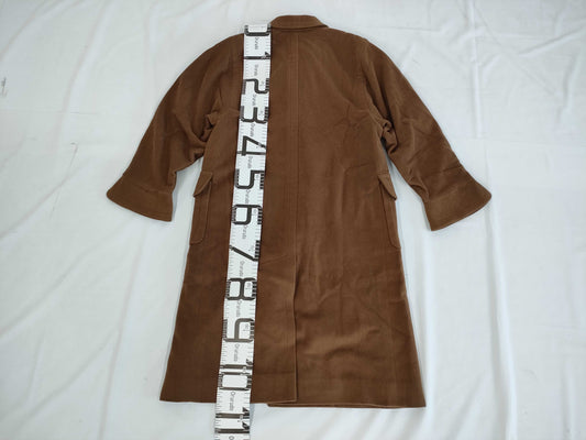 (10462_0060) HERMES 100% Cashmere Long Double Coat 38 Coat