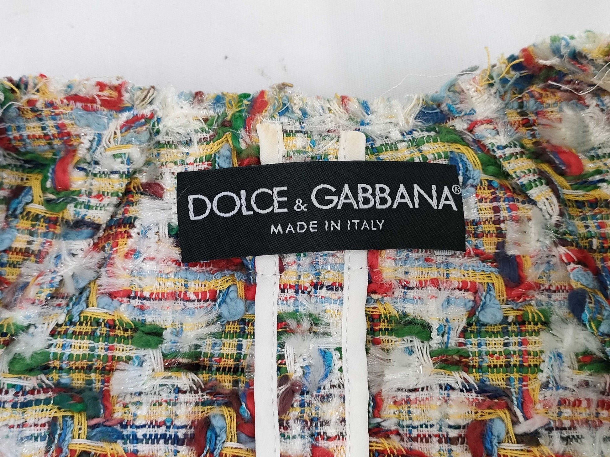 (10462_0173) DOLCE&GABBANA Dolce&Gabbana Tweed Collarless Jacket 40 Jacket