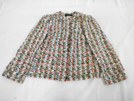 (10462_0173) DOLCE&GABBANA Dolce&Gabbana Tweed Collarless Jacket 40 Jacket