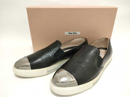 Miu Miu Miu Metal Toe Slip-On Black Size 37 559563 Other Shoes