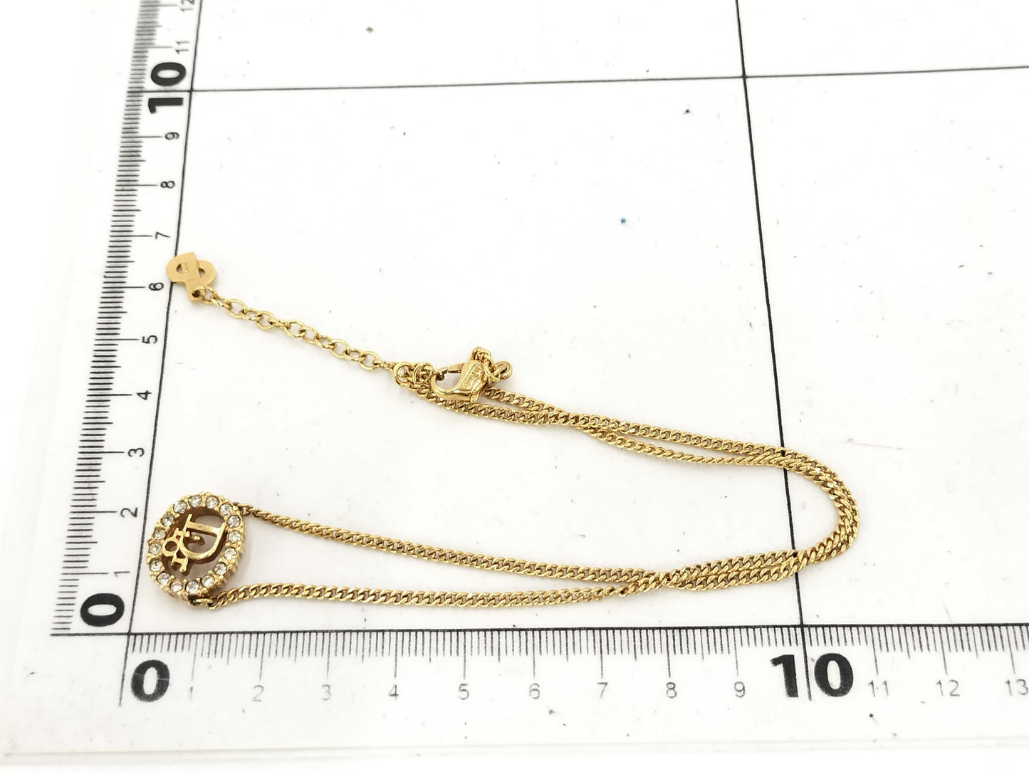 (10461_0347) Dior Christian Dior Christian Dior Necklace Rhinestone Necklace