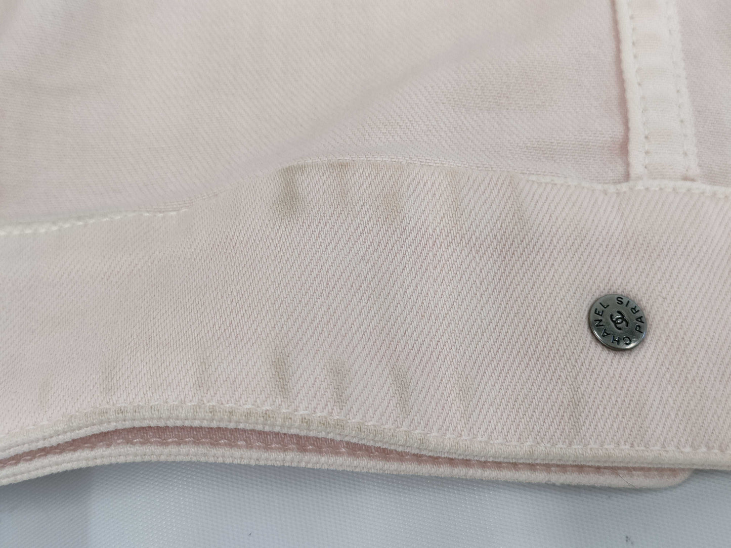 (10462_0138) CHANEL CHANEL Pink Denim Jacket 36 Jacket