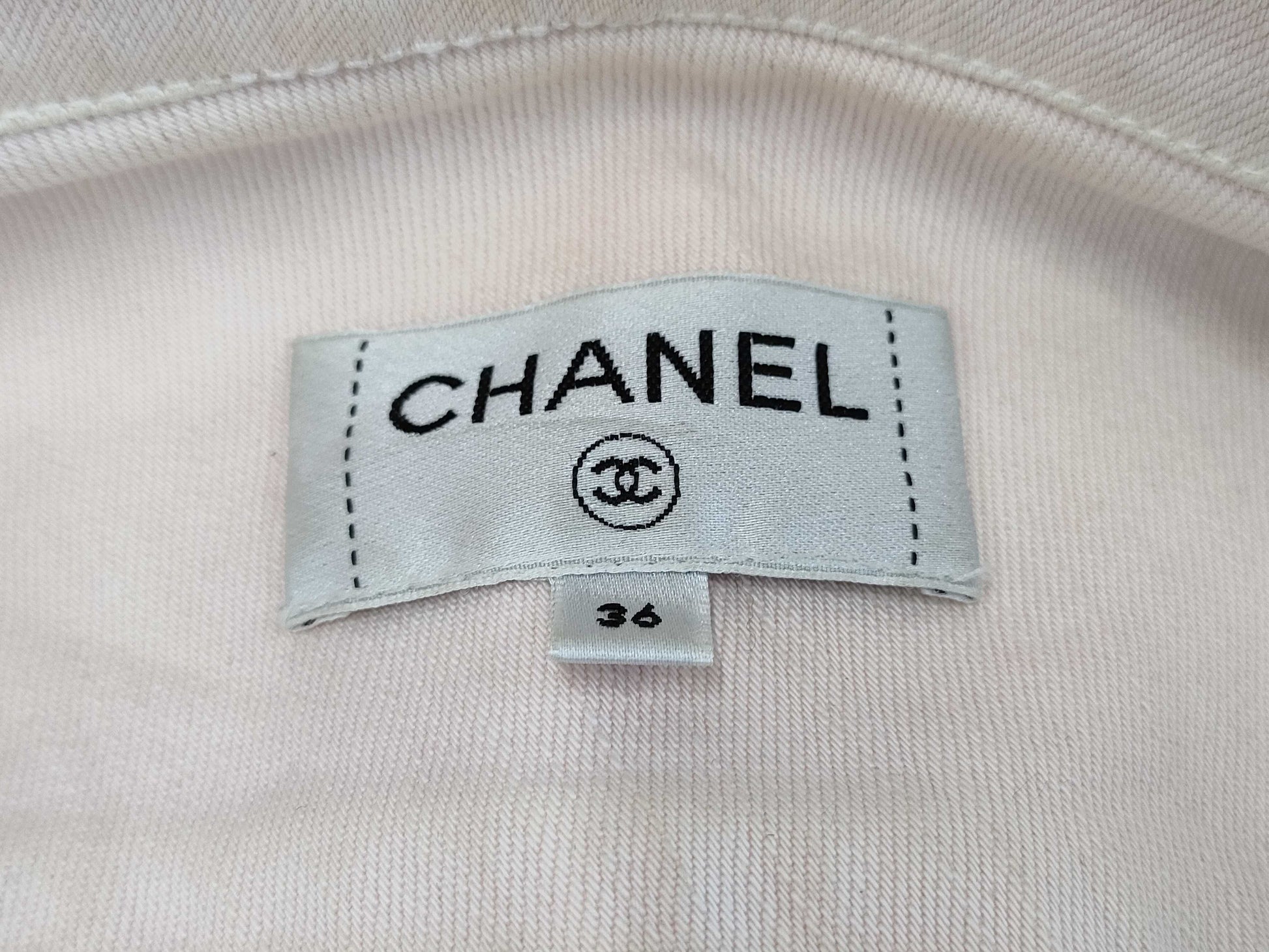 (10462_0138) CHANEL CHANEL Pink Denim Jacket 36 Jacket