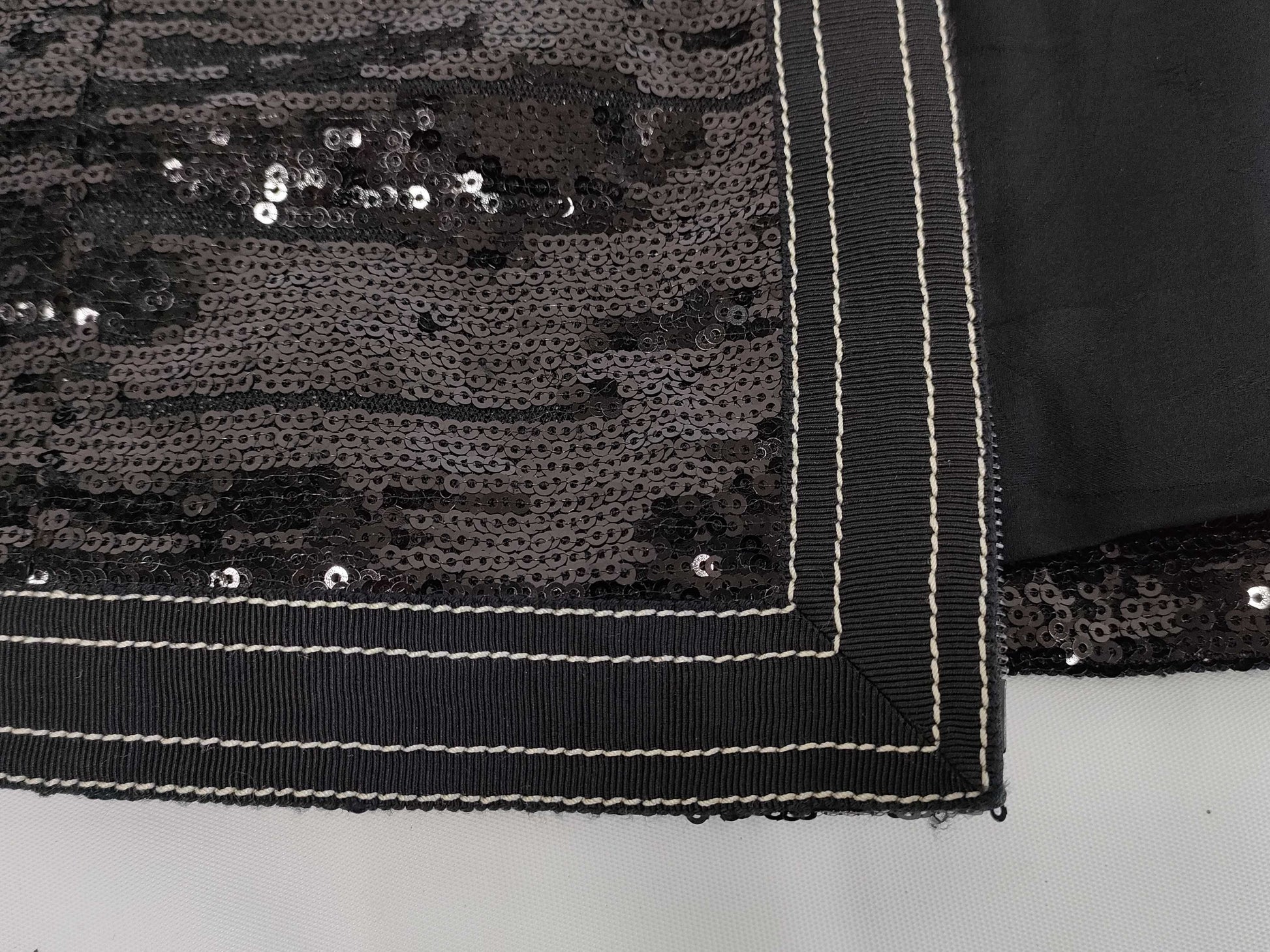 (10462_0120) CHANEL CHANEL Black Sequin Jacket Size 36 Jacket