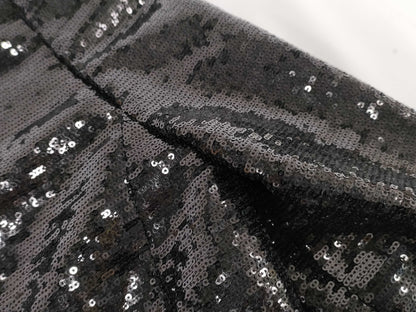 (10462_0120) CHANEL CHANEL Black Sequin Jacket Size 36 Jacket