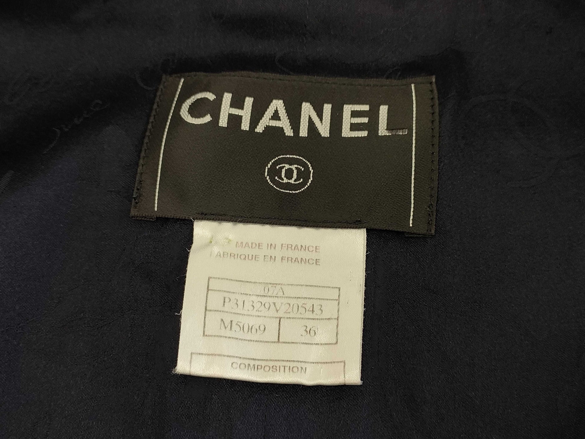 (10462_0140) CHANEL CHANEL Black Navy Jacket Gripois Size 36 Jacket