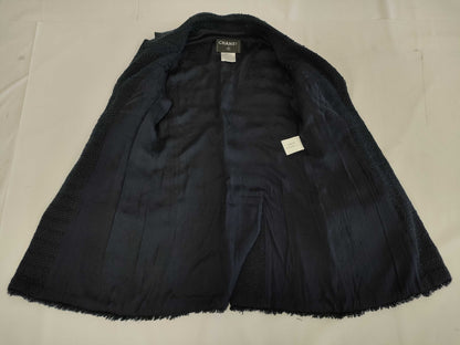 (10462_0140) CHANEL CHANEL Black Navy Jacket Gripois Size 36 Jacket