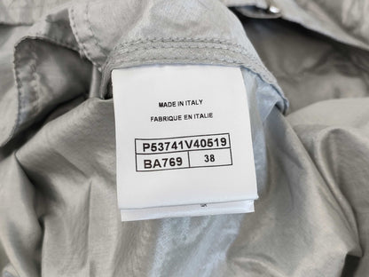 (10462_0122) CHANEL CHANEL Grey Silver Blouson Jumper Size 38 Shared Cloth Jacket