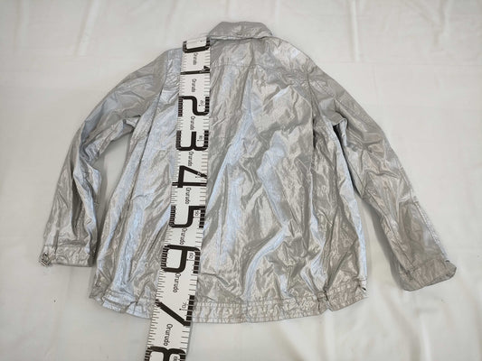 (10462_0122) CHANEL CHANEL Grey Silver Blouson Jumper Size 38 Shared Cloth Jacket