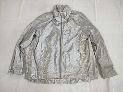 (10462_0122) CHANEL CHANEL Grey Silver Blouson Jumper Size 38 Shared Cloth Jacket