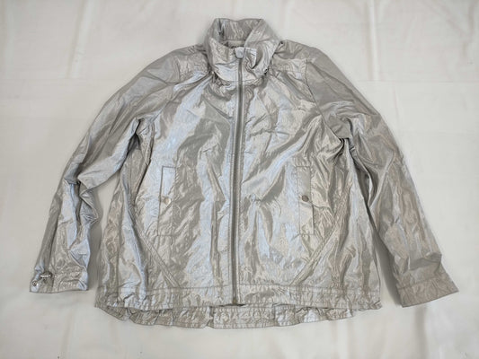 (10462_0122) CHANEL CHANEL Grey Silver Blouson Jumper Size 38 Shared Cloth Jacket