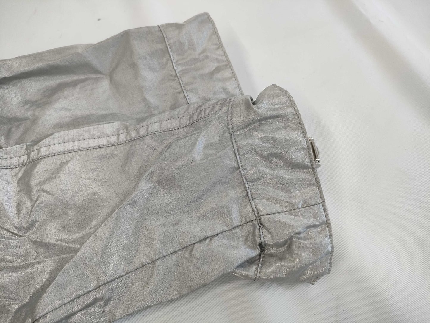 (10462_0122) CHANEL CHANEL Grey Silver Blouson Jumper Size 38 Shared Cloth Jacket