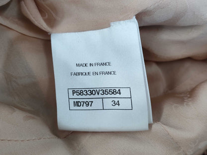 (10462_0116) CHANEL CHANEL Pink Beige Jacket CC Button 34 Jacket