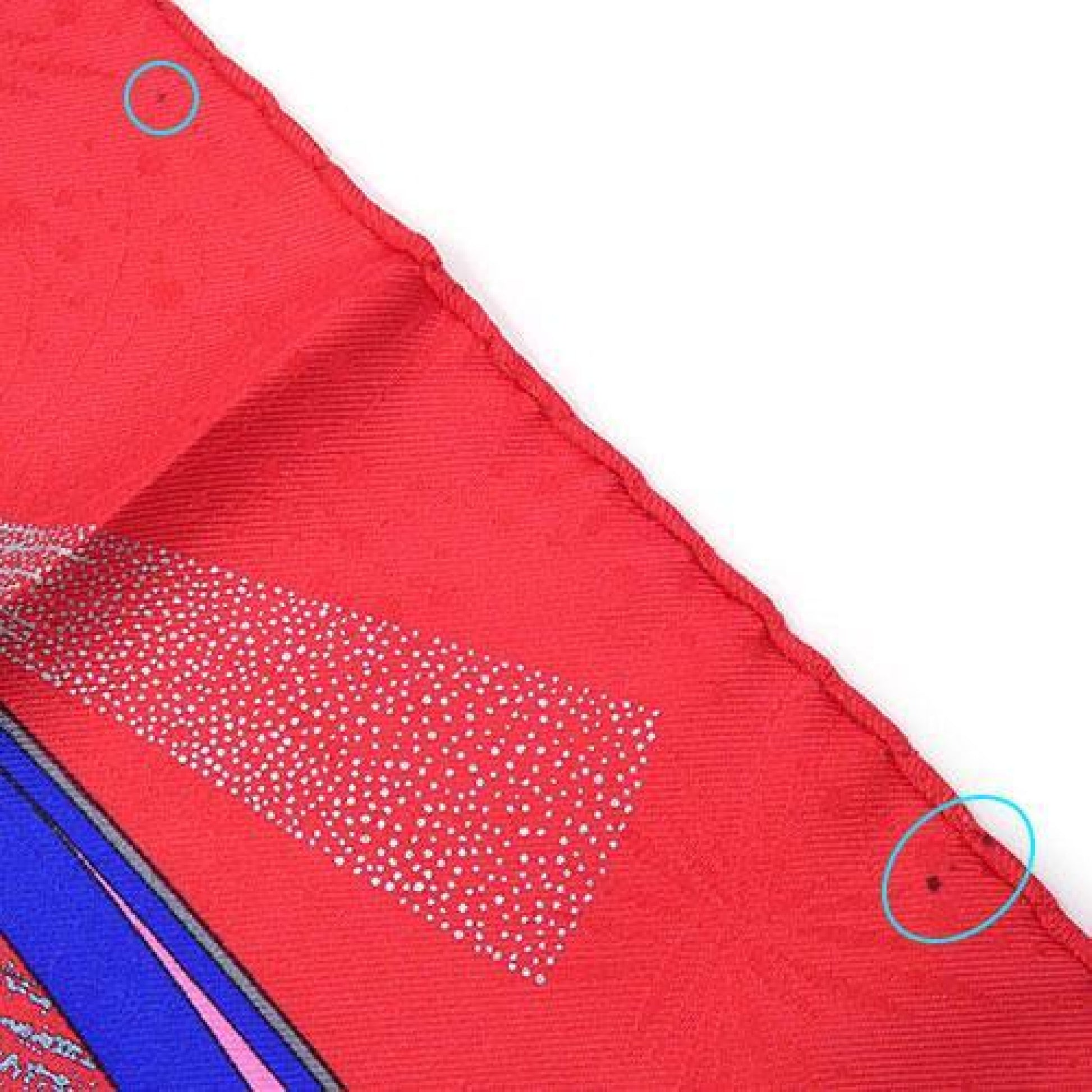 (10462_0061) HERMES Scarf HERMES Carre 90 Silk FEUX DARTIFICE Flame of Finesse Red Women's Scarf